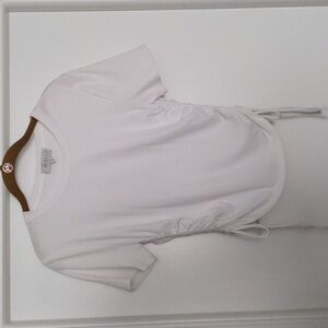 WAYF ruched ribbed cropped tee